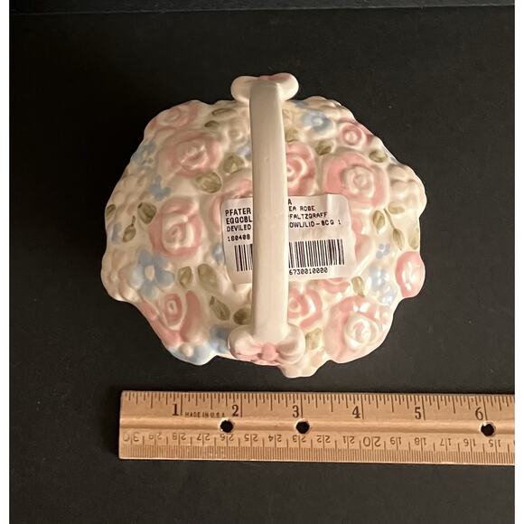 Vtg Pfaltzgraff Tea Rose Small Basket w Lid for Deviled Egg Holder 12039A NWOB - Picture 9 of 9